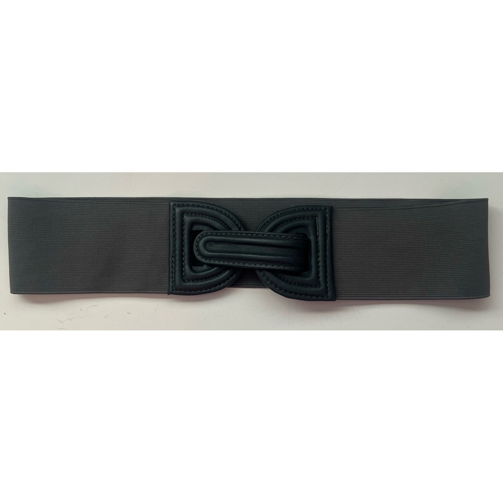Alice & Olivia Stretchy‎ Grey Gray Clip Belt Size Medium Y2K Retro Look